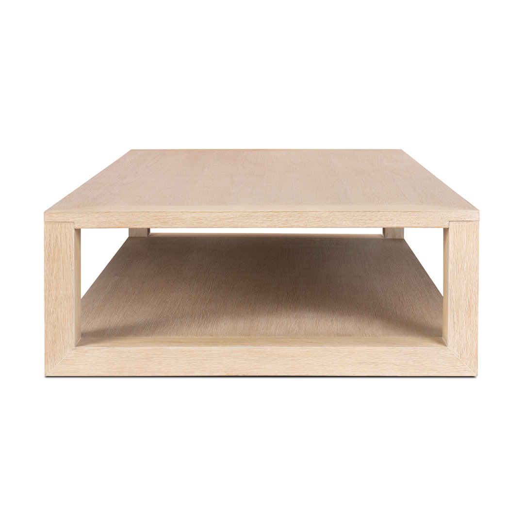 Aydeen Solid Wood Floor Shelf Coffee Table with Storage